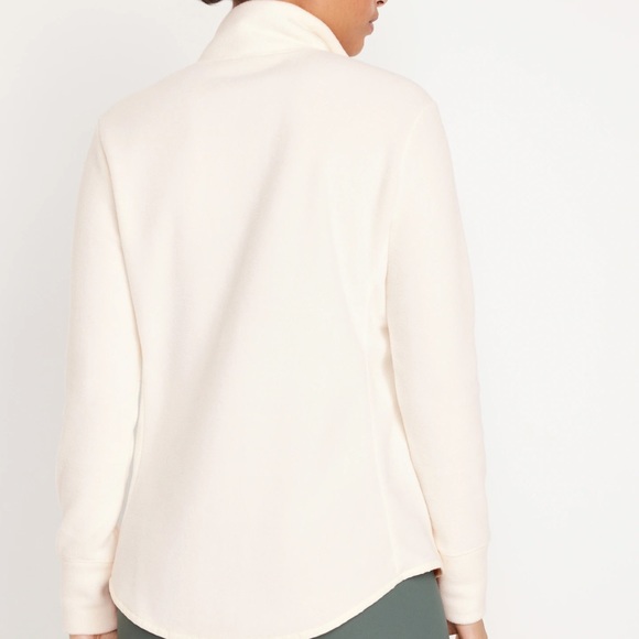 NWT OLD NAVY Microfleece Zip Jacket Color: Creme De La Creme - Picture 3 of 6